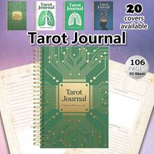A5螺旋装订塔罗牌日记本 - 106页，包含牌面解读、5.8x8.5英寸防水封面、月相追踪和灵性洞察，适合女性使用。 - A5 - 查看 1