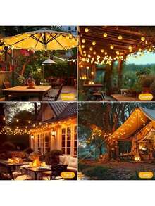 50LED/100LED/200LED  Solar Crystal Ball Light String, 8 Lighting Modes With Automatic On/Off Function, Solar Hanging Fairy String Lights, Suitable For Camping, Garden, Courtyard, Porch, Wedding Party, Christmas, Halloween Decoration - Multicolor - View 9