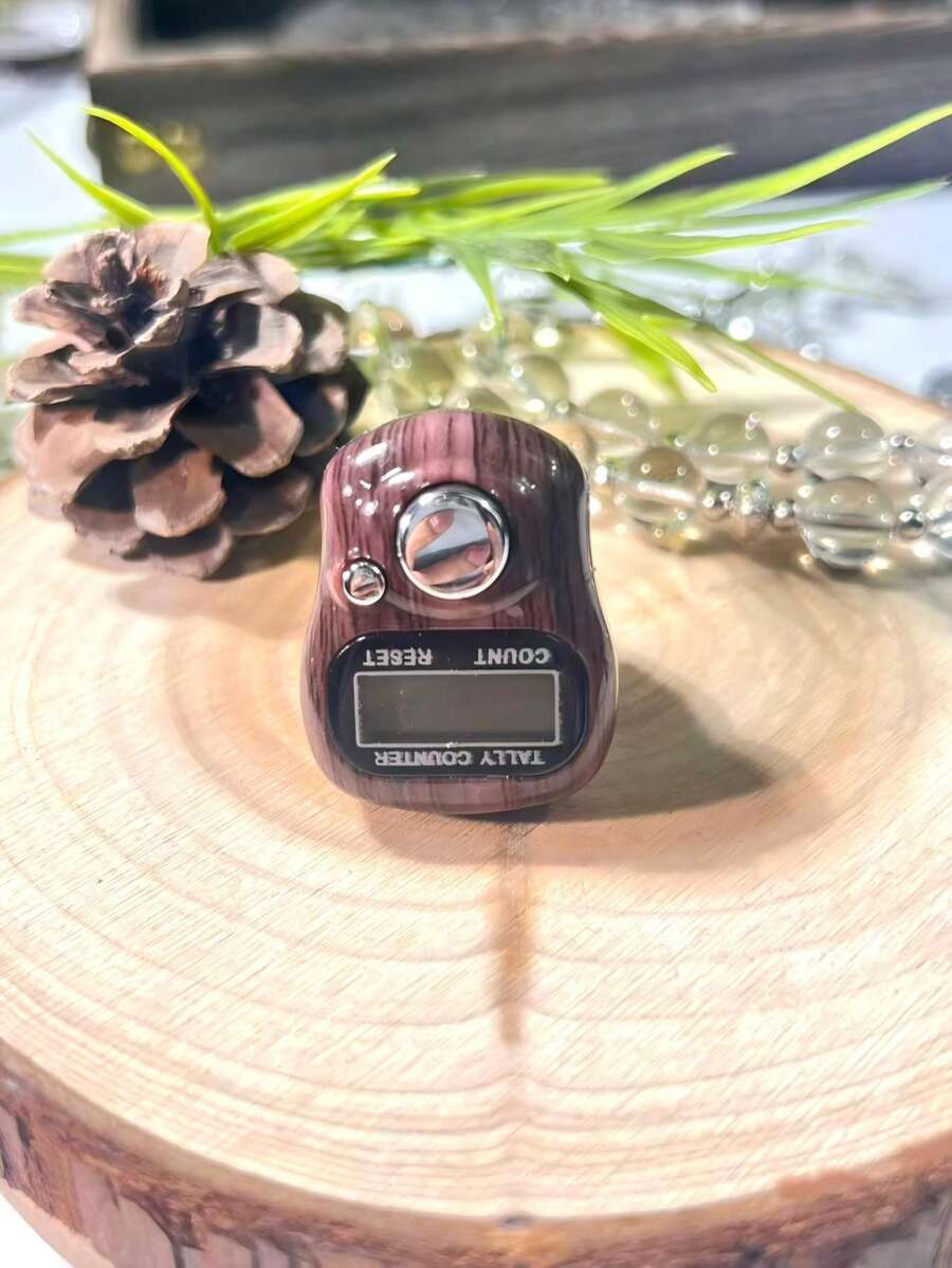 电子念珠戒指，手指电子念珠祈祷戒指计数器，数字显示便捷戒指计数器，减压手压计数器，适用于商务、祈祷计数、节日礼物 - 多色 - 查看 1