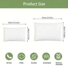 1/2/4-Pack White Square Pillow Inserts, Soft And Fluffy Indoor Filling, Machine Washable With Hypoallergenic Properties, Modern European And American Style, Suitable For Sofa Beds And Hotel/Homestay Scenarios, Ideal For Home And Commercial Use As Sofa Cushions Or Bed Pillows, Perfect For Back, Stomach, Or Side Sleepers As A Down Alternative - 珍珠白 - 查看 9