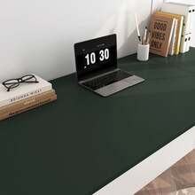 1 Cuộn Giấy Dán Tường PVC Màu Xanh Ô liu Đậm, 40CM X 100/300/500/1000CM, Độ bão hòa thấp, Chống thấm cao cấp, Chống bám bẩn, Bề mặt mờ, Kết cấu mịn, Phong cách Bắc Âu, Phòng khách, Phòng ngủ, Bàn làm việc, Kệ sách, Trang trí nhà theo phong cách tối giản sang trọng - Xanh đậm - Xem 9