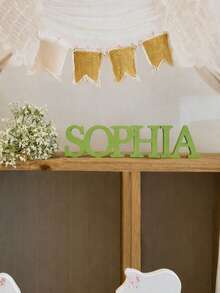 1pc Personalized Custom Name 3D Printed Letter Decor, Custom English Name Desktop Decoration, One-Piece 3D Letter Ornament, Creative Modern Home Decor Accent, Couple Keepsake, Wedding Table Decor, Desktop Display Prop, Anniversary Gift - Multicolor - View 5