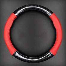 Bọc vô lăng chống trượt 3D bằng da sợi carbon đa năng, phụ kiện xe hơi tối giản và thời trang. - Nhiều màu - Xem 7
