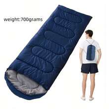 Túi ngủ cắm trại ngoài trời kiểu xác ướp dành cho người lớn, sử dụng được 3 mùa, giữ ấm trong 10 giờ, có 3 màu để lựa chọn. - Nhiều màu - Xem 11