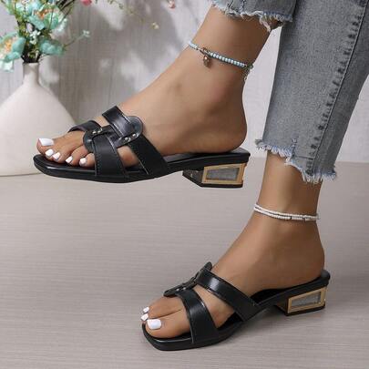 Giày lông xù màu đen thời trang, đế mềm mại tạo cảm giác thoải mái, rất cần thiết cho những chuyến đi biển, giày nữ thoáng khí, kiểu dáng tối giản.