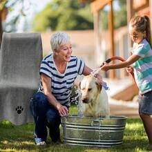 Hands-Free! Soft, Durable & Quick-Drying Pet Towel, Suitable For Shiba Inu, Dogs And Cats Bathing - one-size - View 2