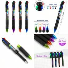 4 Pack Multicolor Ballpoint Pens 4-In-1 0.7mm Colored Retractable Ballpoint Gift Pens For Office School Supplies Students Gift - 4 - Xem 1