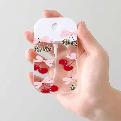 1pc New Personalized Leopard Gradient Bowknot Pink Korean Niche Fashionable Travel Nano Spray Bottle, Lightweight Space-Saving Storage Bottle, Refillable Hydrating Bottle, Perfume Bottle, Convenient To Carry, Minimalist Versatile High-End Niche, Suitable As Gift For Girlfriend, Best Friend, Summer, Couples