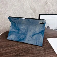 1 Ốp lưng dạng sách lật đa góc in họa tiết xoáy cẩm thạch xanh dương - Có ngăn đựng bút, tương thích với iPad Pro (M5)/ Air (M3)/ 11"(A16)/ 10.9/10.2/ Air thế hệ thứ 5/Pro11/10/9.7/Air 2/ (thế hệ thứ 7)/ (thế hệ thứ 8)/ Air 4/5/ Pro 11/ Thế hệ thứ 10 10.9 inch 2022 Smart Case/ Air 13(M3 2025)/ Air 11(M3 2025)/ Air 11(M3 2025)/ 11(A16 2025)/Galaxy Tab S10+/S9/A9, chức năng tự động ngủ/thức, tương thích với 6/6pro/7/7pro - Nhiều màu - Xem 9