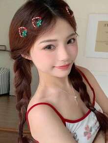 4 kẹp tóc hình quả dâu tây dễ thương, kẹp tóc BB hình trái cây chấm bi đỏ, phụ kiện tóc hoạt hình đáng yêu dành cho nữ, mùa hè, kỳ nghỉ, du lịch, phụ kiện đội đầu. - Nhiều màu - Xem 3
