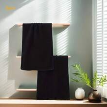 5/2/1pcs Black Hair Drying Towels, Super Soft Microfiber Salon Towels, Bulk Haircare Towels Suitable For Gym, Bathroom, Spa, And Home Beauty Care - Black - View 4