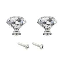 12pcs Crystal Glass Cabinet/Drawer/Wardrobe 1.18" Small Zinc Alloy Knob Handles, Furniture Hardware Accessories - Multicolor - View 13