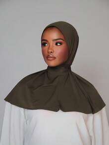 1顶时尚休闲优雅速戴头巾帽，经典简约时尚，采用柔软亲肤透气的针织面料，长帽檐两用头巾帽，适合日常生活、节日、聚会、祈祷等场合。 - 彩色 - 查看 11