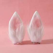 2pcs Charming Rabbit Ear Hair Clips And Hair Accessories Set, Rabbit Ear Hair Clips, Charming Rabbit Ear Hair Clips Set, Rabbit Ear Hair Clips, Cute Cat Animal Ear Hair Clips, Holiday Hair Accessories. Fun Design Hair Clips, Perfect For Weddings, Bridal Parties, Birthdays And Other Occasions - View 5