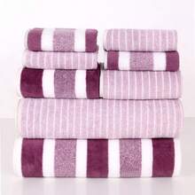 8pcs Towel Set, Striped Soft Home Bathroom Bath Face Towels, Quick Drying - Multicolor - View 5