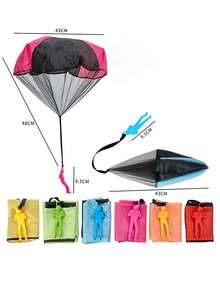 Hand Throw Parachute, Airborne Parachute With Soldier, Outdoor Sports - Multicolor - View 2