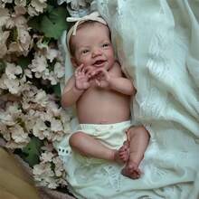Realistic Baby Dolls Silicone Full Body Girl 19 Inch Reborn Silicone Baby Doll Lifelike Newborn Baby Dolls Real Life Like Baby Doll Handmade - Nhiều màu - Xem 6