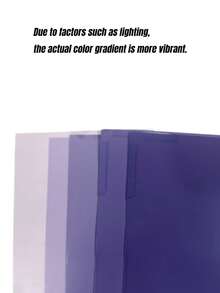5pcs A4 Size Non-Slip Gradient Color L-Shaped Wide Opening Student Folders, Can Store Test Papers, Documents And More - Baffle Type - View 8
