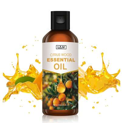 LZJV 30毫升/100毫升柑橘木香精油，持久留香，适用于香薰机、面部、头发、肌肤、身体护理，也是馈赠佳品，方便居家旅行携带。