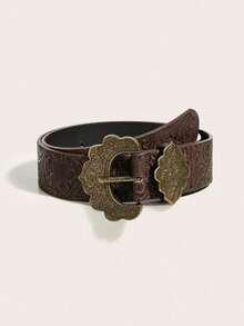 1 chiếc thắt lưng nữ họa tiết hoa cổ điển độc đáo theo phong cách phương Tây, phù hợp với quần jean, lễ hội âm nhạc, phù hợp hàng ngày cho mùa hè, mùa thu, mùa đông, Halloween - Cà phê - Xem 11