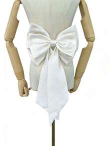 A Pink Satin Back Bow Cute Accessory Waist Decoration,Summer,Beach,Wedding - Multicolor - View 7