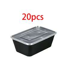 100pcs Meal Box Set, Including 50 Lids And 50 Containers, Stackable For Food Storage, Leak-Proof Design To Keep Food Fresh. These Disposable Lunch Boxes Are Ideal For Takeout And Meal Prep. - Black - View 12