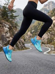 Women's 2026 Carbon Plate Running Shoes, Shock-Absorbing Breathable Running Sneakers, Lightweight Professional Racing Training Sports Shoes - Baby Blue - View 5