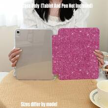 The Rich Rose-Red Base Is Covered With Delicate Glitter And Starbursts, Which Refract Tiny Rays Of Light Under The Light, Like Kneading An Entire Galaxy Into The Case. Compatible With IPad Mini 4/5/6/7, 5/6/8/9/10/11, Air 3/4/5/6/7, Pro 10.5/11/12.9/13 Inch.Compatible With Galaxy Tab S6Lite/S7/S8/S9/S10/FE/Plus/A8/A9Plus All Models. - Multicolor - View 9