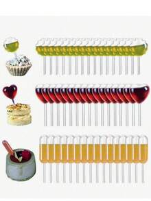 50/100/150/200pcs 4ml Paper Cup Cake Icing Sauce Dropper Dessert Squeezing Dispenser Mini Transfer Pipette For Easter Party, Wedding Gifts - Clear - View 7