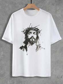 Camisetas nuevas de manga corta, unisex, paquete de una sola pieza, camisetas casuales de manga corta, edición limitada con diseño único, adecuadas para el uso diario, tejido cómodo y transpirable, lavables a máquina. - Blanco - Ver 2