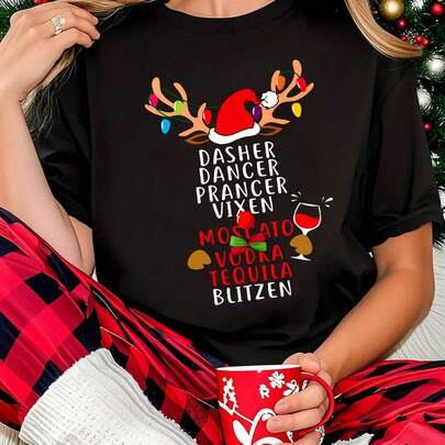 Dasher Ballet Dancer Panther Vickers Moita Tovudo Tequila Bulzen Manga Print Short Round Neck Casual Top Women Spring/Summer Local Store Shipping SoftComfort Enjoy Discounts Suitable for Holy Week, Halloween, Thanksgiving, Christmas And More