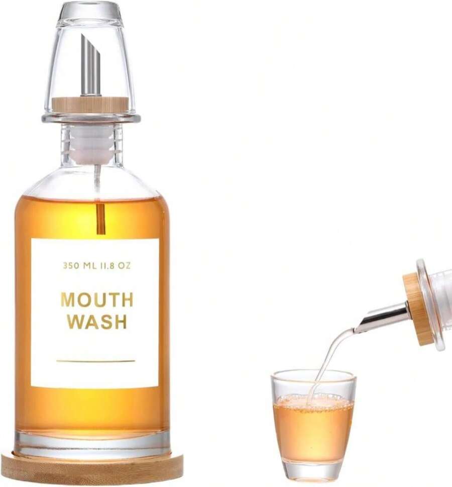BONLONG 2 Oz Lead-Free Glass Mouthwash Cup, Set Of 3 - Trắng - Xem 1