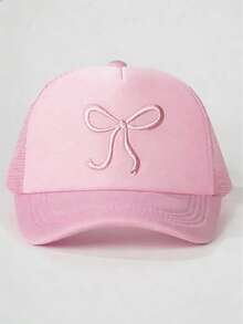 Mũ lưỡi trai bóng chày thoáng khí thêu nơ, kiểu dáng thường ngày. - Nhiều màu - Xem 8