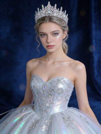 1 chiếc vương miện cài tóc cho nữ, phụ kiện cài tóc cho tiệc sinh nhật, đám cưới, trang phục hóa trang.