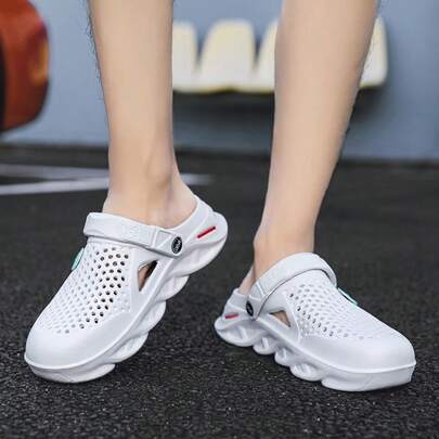 Men's Outdoor Sports Anti-Slip Quick-Drying Fashionable Breathable Sandals, Suitable For Teenagers, Water Sports, Beach, Hollow Design