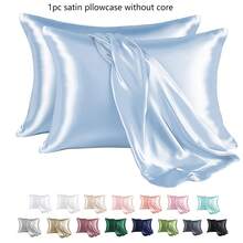2pcs Silky Soft Breathable Satin Pillowcases, Ideal Gift For Parents And Friends To Use In Air-Conditioned Rooms In Summer, Silk Pillowcases - Burgundy - View 18