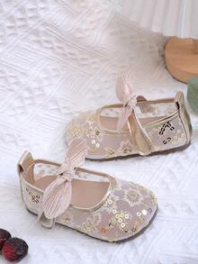 2026 Bestselling Bosibo Woven Sandals, Suitable For Girls Aged 3-12 | Adjustable Hook And Loop And Cloud Patterned Ivory Soles, Suitable For Beach/School/Park/Infant Wear GOJOGOLO! - Gold - View 3