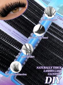 720/666 片 D 卷合成睫毛嫁接套装，包含 30D + 40D + 50D / 60D + 80D + 100D，可打造不同浓密度的纤长柔软睫毛簇。 - 彩色 - 查看 6