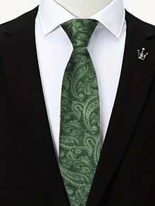 1pc Printed Handmade Unisex Necktie, Suitable For Casual, Business, Street, Daily Wear, And Parties - Multicolor - View 6