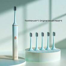 Lenovo A1PRO Electric Toothbrush: Smart Pressure-Sensing Design To Prevent Tooth Impact; 4 Cleaning Modes + Sensitive Gum Care Brush Head; High-Frequency Vibration For Deep Cleaning; Travel-Friendly Set. - Multicolor - View 3