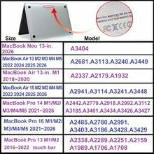 Ốp bảo vệ laptop tương thích với MacBook Air 13 inch, M5, M4, M3, M2 (2026-2022), MacBook Neo Pro 14 16 inch, vỏ nhựa cứng cáp bảo vệ chắc chắn, tương thích với MacBook Air M2 15 inch. - Đêm khuya trong vắt - Xem 12