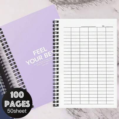 دفتر ملاحظات مربعات إلهامي متعدد الاستخدامات، 100 صفحة/50 ورقة. مناسب للعمل والدراسة وحضور المدرسة والمالية والمحاسبة للشركة وإدارة المخزون وسجلات الاجتماعات التجارية والمزيد، يساعدك على التخطيط والتسجيل بكفاءة!