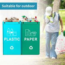 3个/1个套装，可重复使用抛光垃圾桶，适用于卧室、厨房、办公室 - 淺藍+黃+草綠 - 查看 6