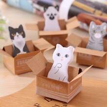 5张/套 可爱猫咪便签纸，卡通学生备忘录 - 均碼 - 查看 2