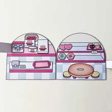 Bộ đồ chơi thủ công tự làm sách tranh 3D Donut Planet, trò chơi nhà bếp giả vờ dễ thương, đồ chơi giáo dục thú vị cho trẻ em. - Nhiều màu - Xem 5