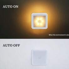 1/2 pièces Applique murale LED avec détecteur de mouvement et capteur PIR intelligent, éclairage d'escalier, lampe murale de décoration intérieure blanc/chaud, veilleuse sans fil à piles, 6 ampoules LED, adhésif double face portable, convient pour armoire, couloir, placard, cuisine, chevet, salon, chambre, salle de bain, bureau, jardin, camping, piscine, balcon - Applique murale à détecteur - Voir 9
