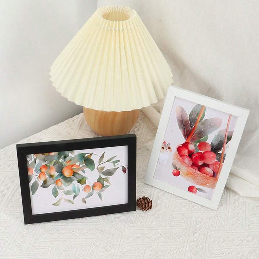1pc Minimalist Wooden Photo Frame, Suitable For Desktop Display Or Wall Hanging, Available In 5", 6", 7" Sizes, Applicable For Photo Wall, Home Decor And Commemorative Gifts - one-size - View 1