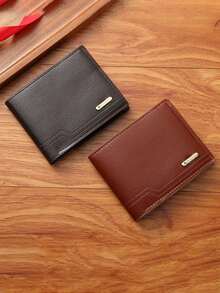 1-3pcs/Set Ultra-Thin Minimalist Bifold Wallet, Men's Short Wallet, Fashionable Black Wallet, Large Capacity Multi-Card Slots, Can Store Large Bills, Credit Cards, ID, Photos, Business & Casual Style, Ideal Gift For Men Or Partners, Fashionable For Young Men And Women "Luxury Business Short Wallet" - Multicolor - View 4