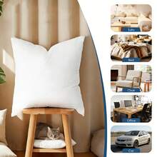 1/2/4-Pack White Square Pillow Inserts, Soft And Fluffy Indoor Filling, Machine Washable With Hypoallergenic Properties, Modern European And American Style, Suitable For Sofa Beds And Hotel/Homestay Scenarios, Ideal For Home And Commercial Use As Sofa Cushions Or Bed Pillows, Perfect For Back, Stomach, Or Side Sleepers As A Down Alternative - 珍珠白 - 查看 2