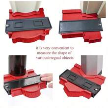 1pc Adjustable Contour Gauge With Lock, Precise Asymmetrical Shape Copying Tool For Woodworking, Durable ABS Contour Gauge For Corner, Floor And Tile Installation, With Inch/Metric Scale - Contour Ruler - View 8